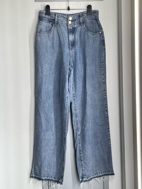 PEACEBIRD 100% Lyocell Wide Leg Jeans